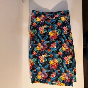Hreski Golf Shorts Tropical Floral Print Skirt Fruit Size 46